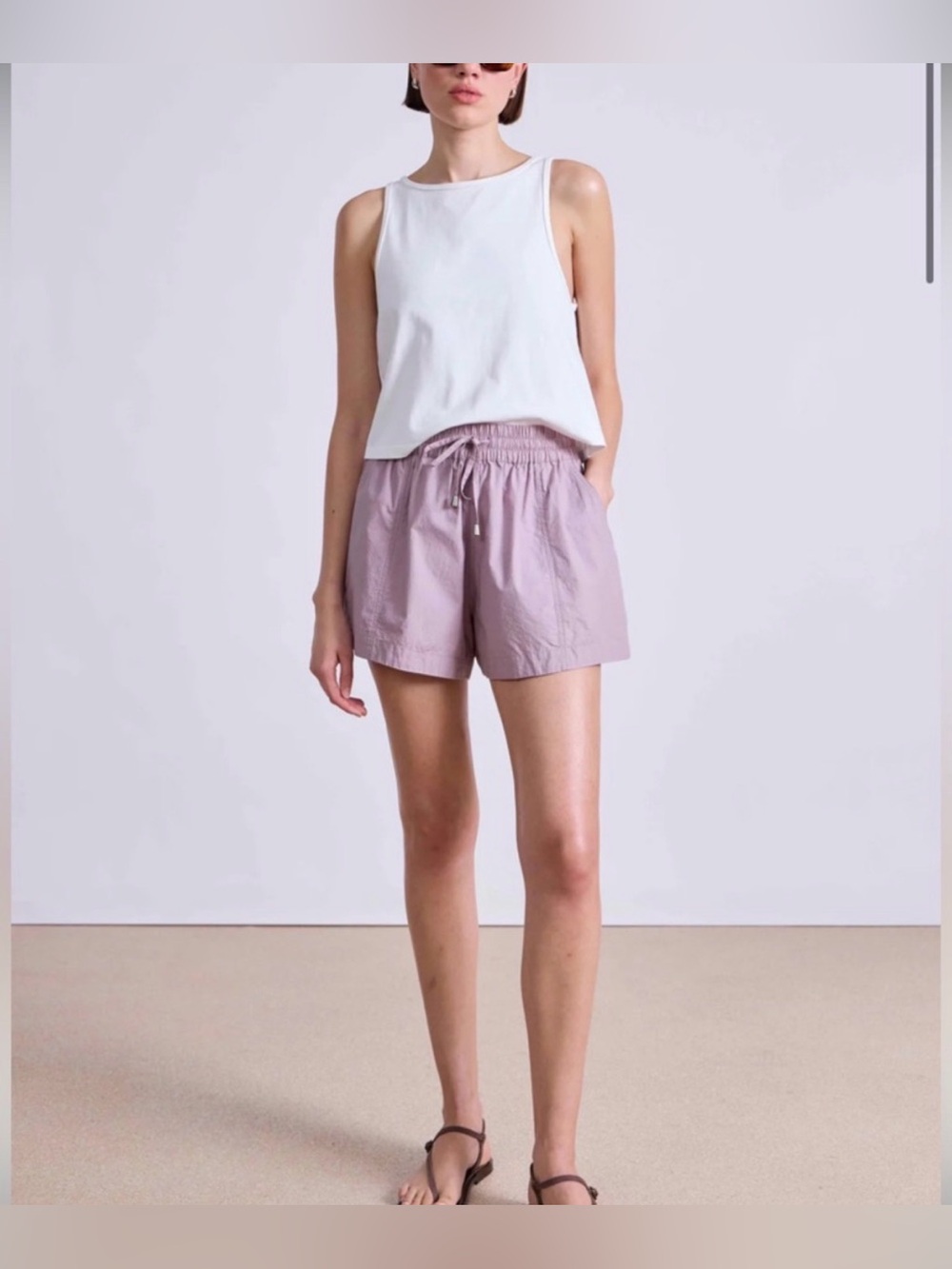 APIECE APART TRAIL SHORT CREAM